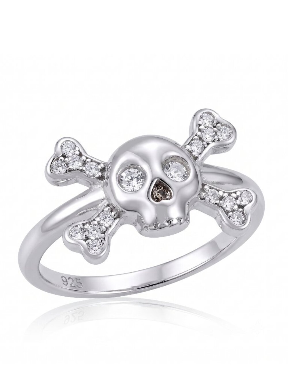 Vintage Charmed Aroma Skull Ring, 925 Sterling Silver